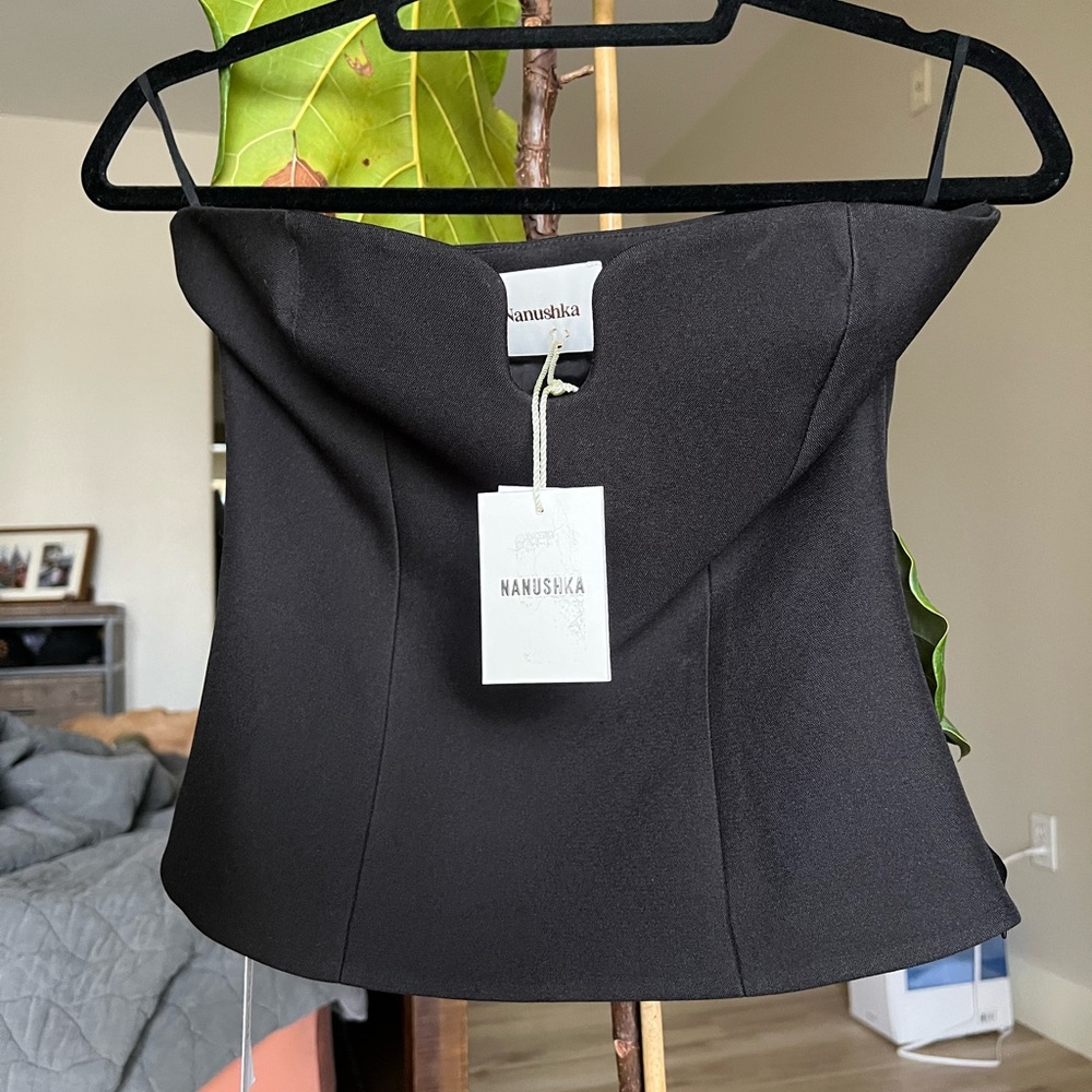 Nanushka Amy strapless top